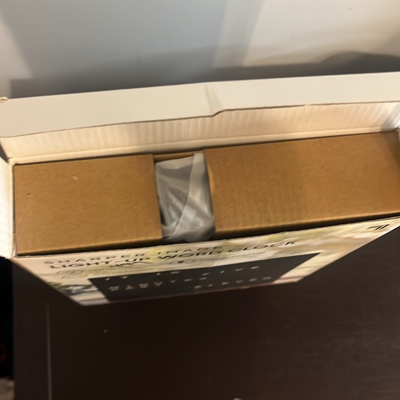 New Sharper Image Light-Up Word Clock 7.75" Electronic Accent Wall or Desk Clock - Picture 3 of 7